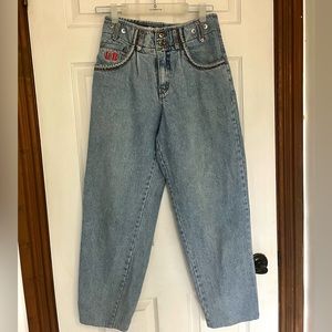 80s High Waist Vintage Relaxed Boyfriend Jeans - Union Bay size 27 size 28